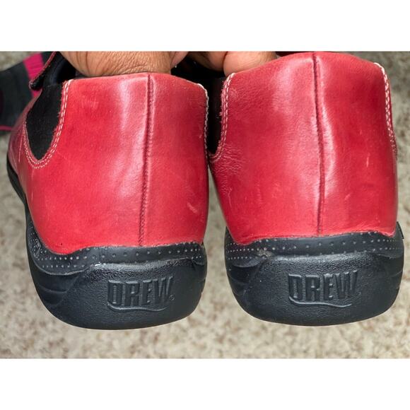 Drew Red Black Mary Jane Leather Orthopedic Comfort Shoes Size 11 M - Picture 8 of 10